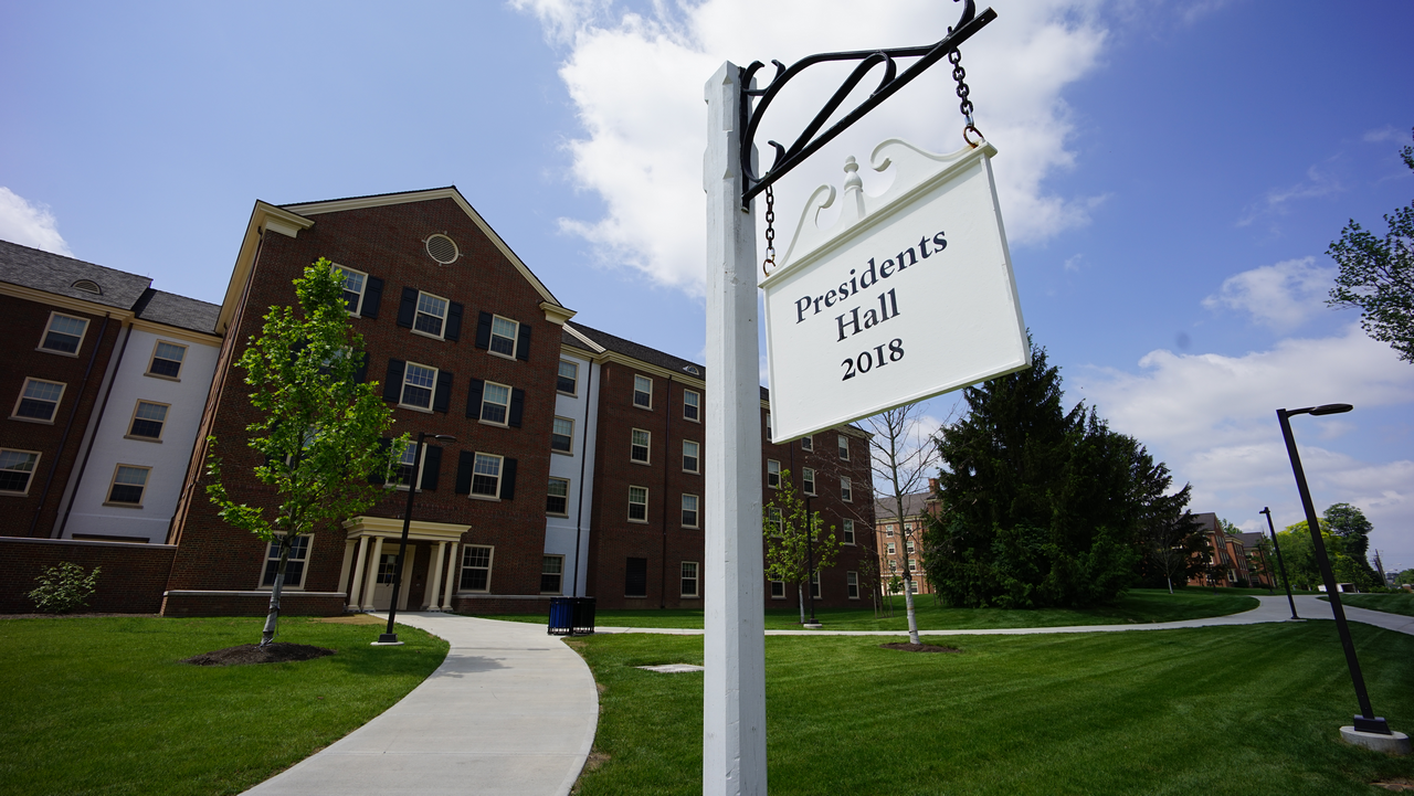 Pathway to a brick building with a 