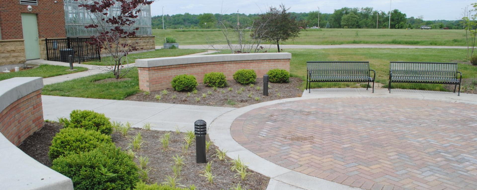 courtyard with seating