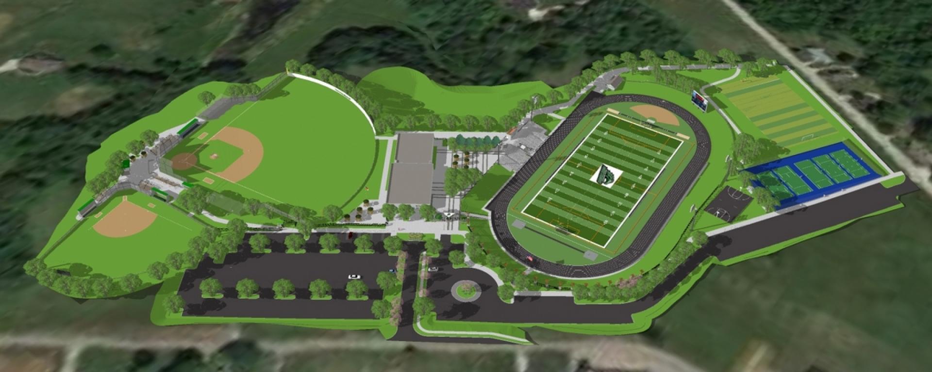 3D model of athletics complex