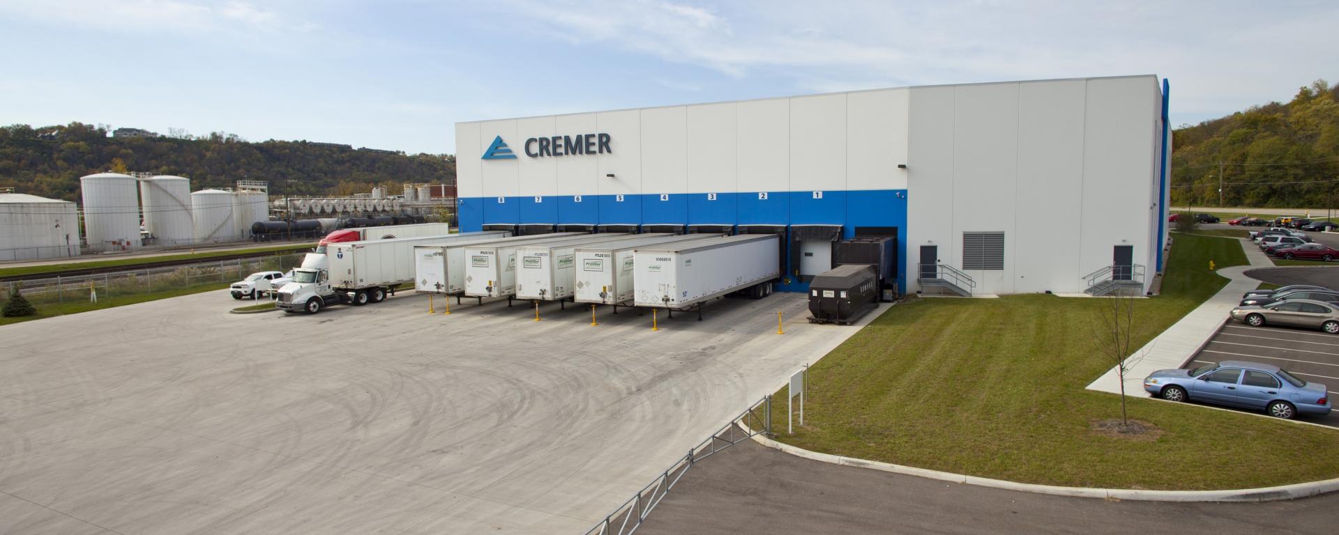 aerial of loading docks