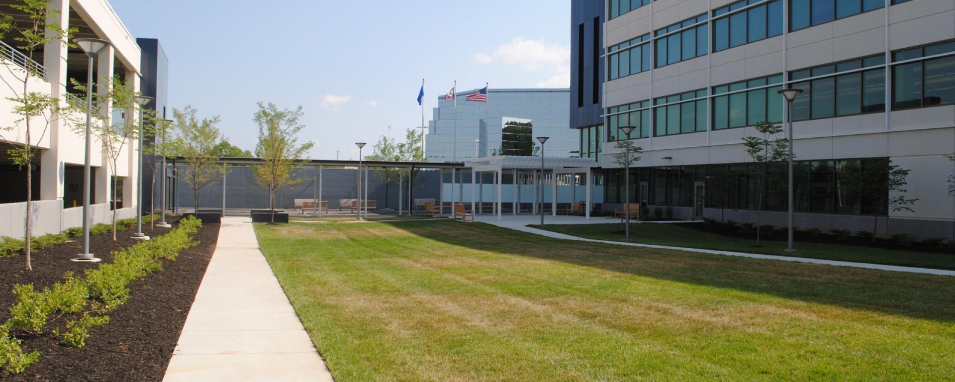 walkway alongside building