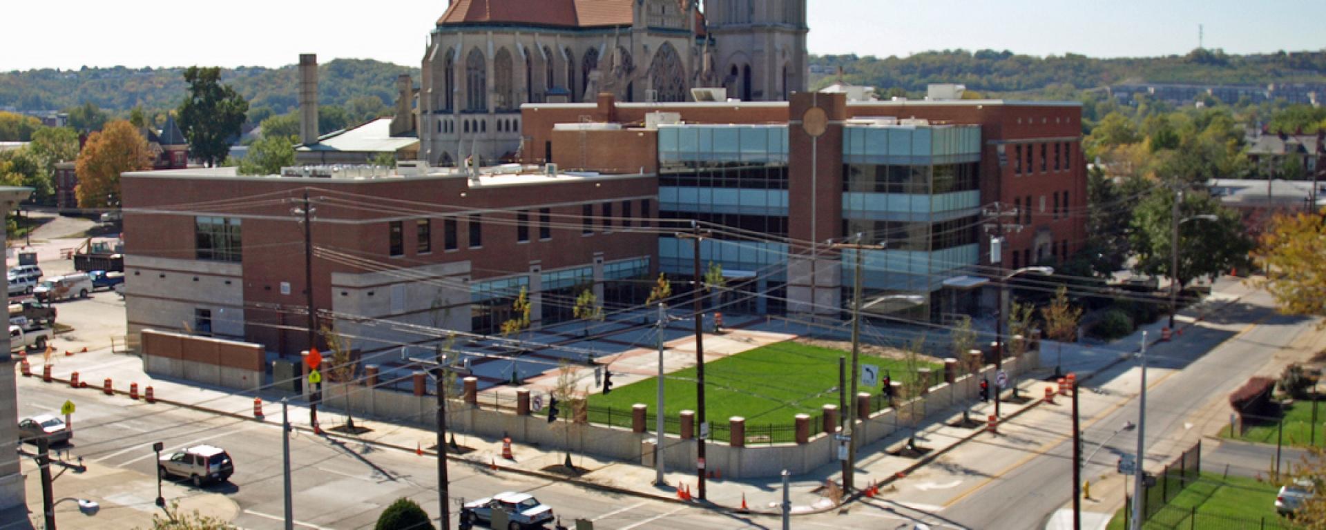 aerial view of school