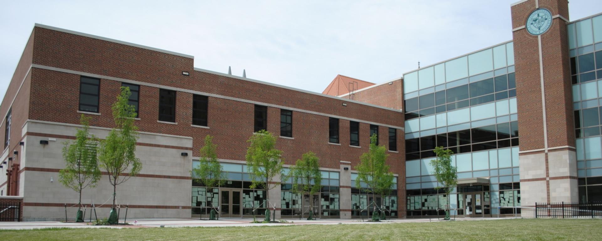 front of building with landscaping