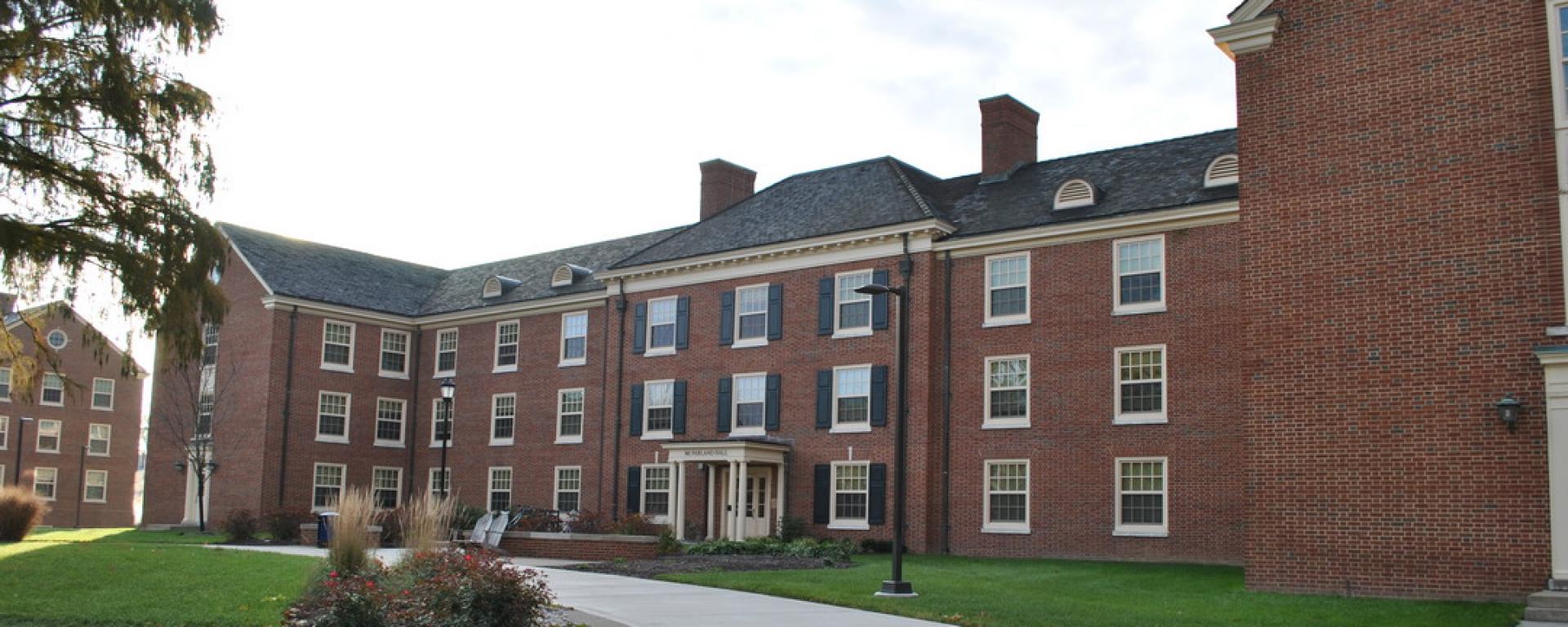 front profile of dorm buildings