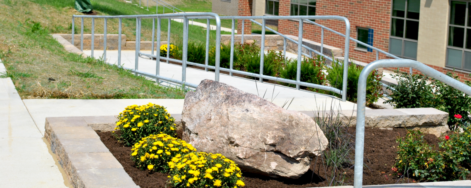 landscaping outside school