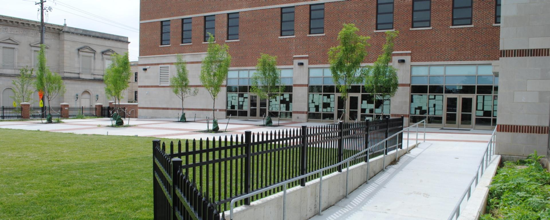 courtyard outside of school