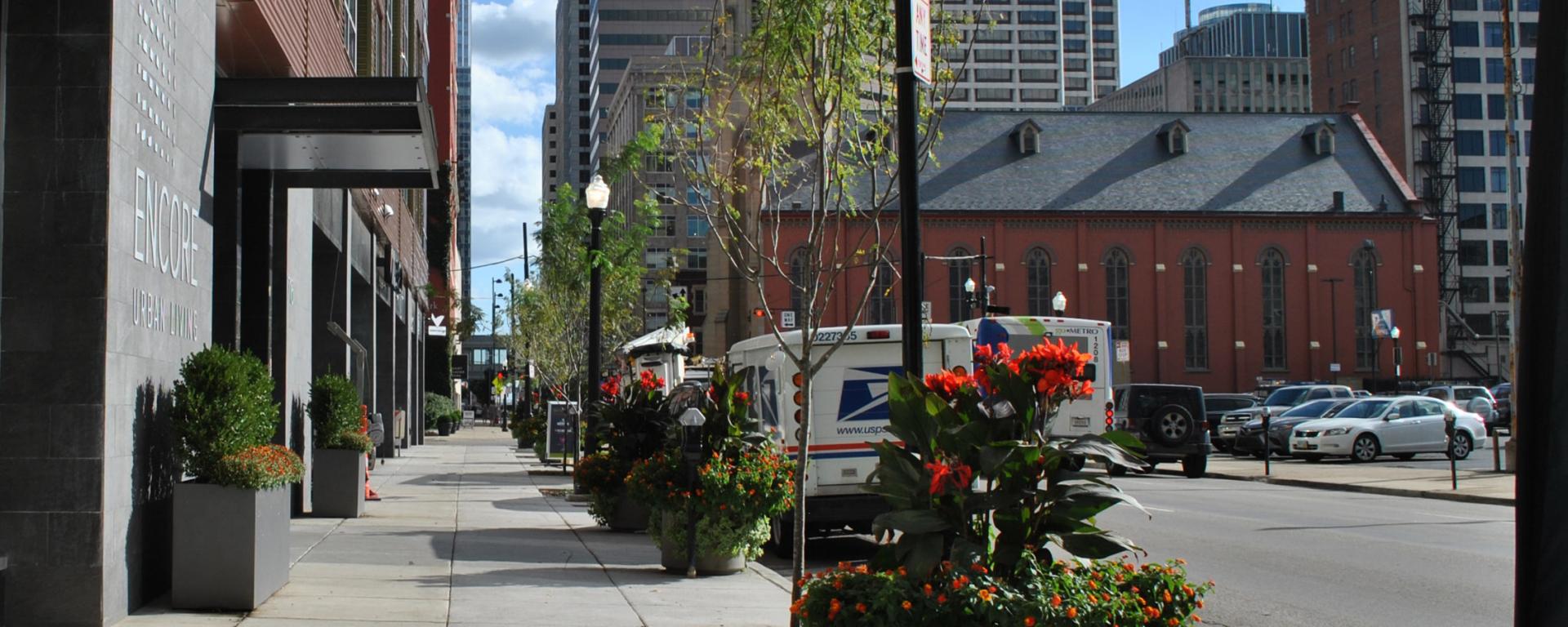 urban streetscape cincinnat ohio