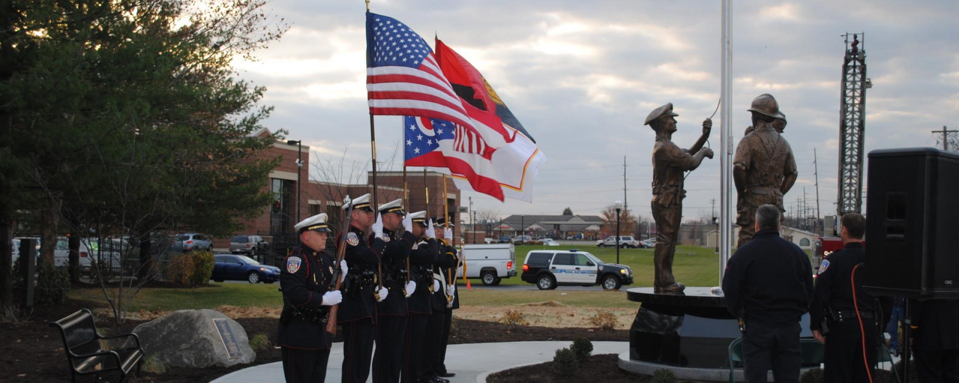 presenting of the colors