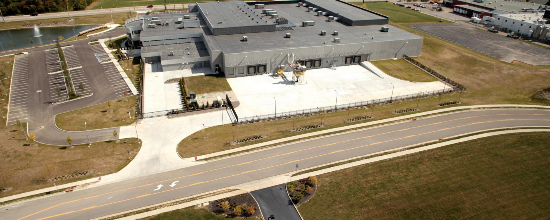 back aerial of loading docks