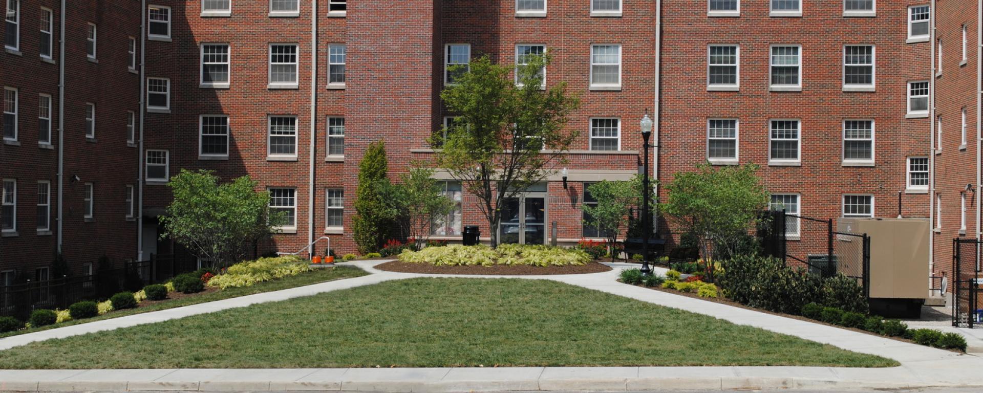 front entrance of building