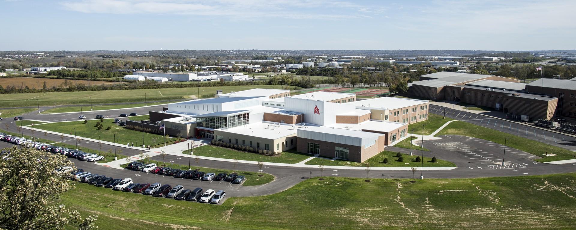 aerial of school grounds