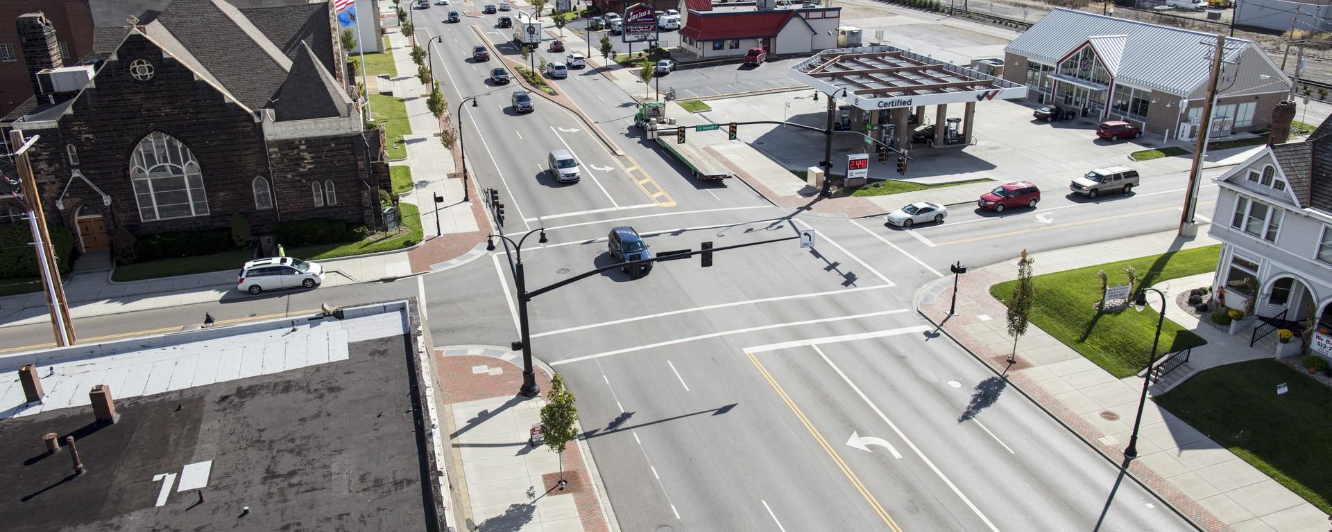 aerial of intersection