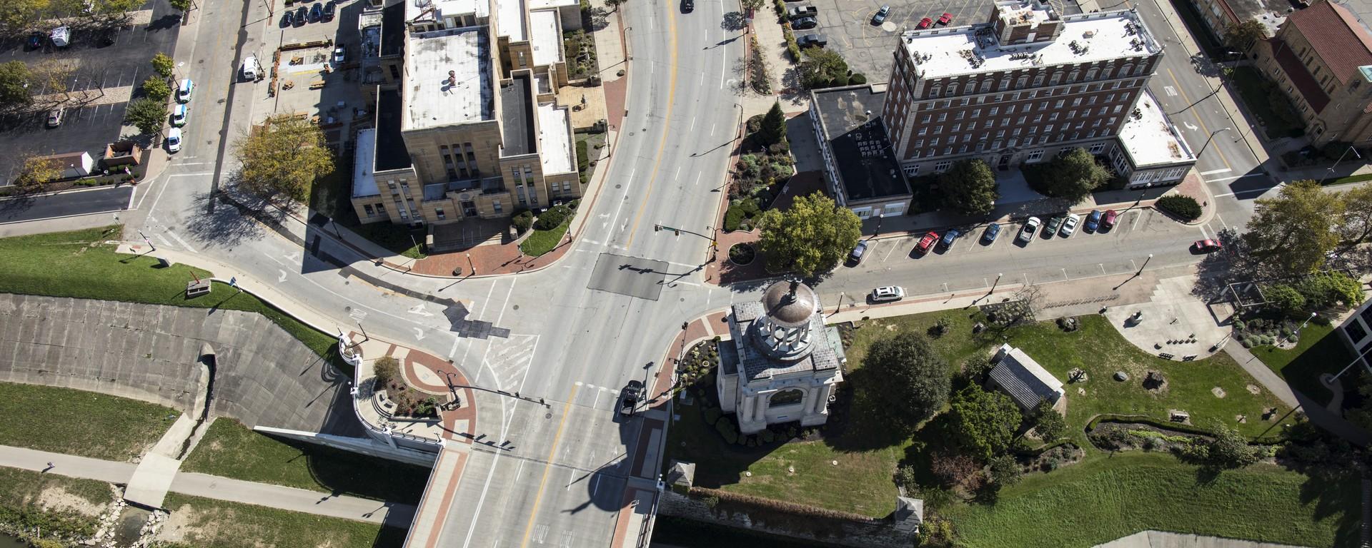 aerial of intersection