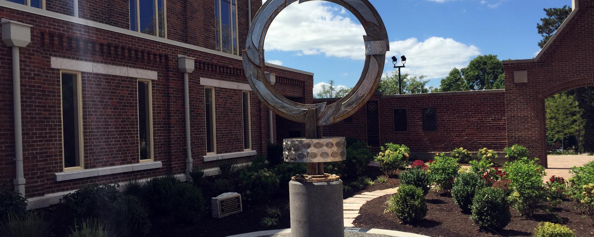 fountain in the courtyard