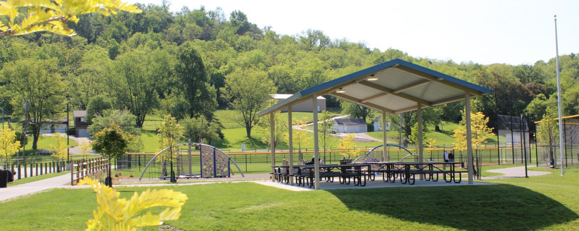 shelter house with seating