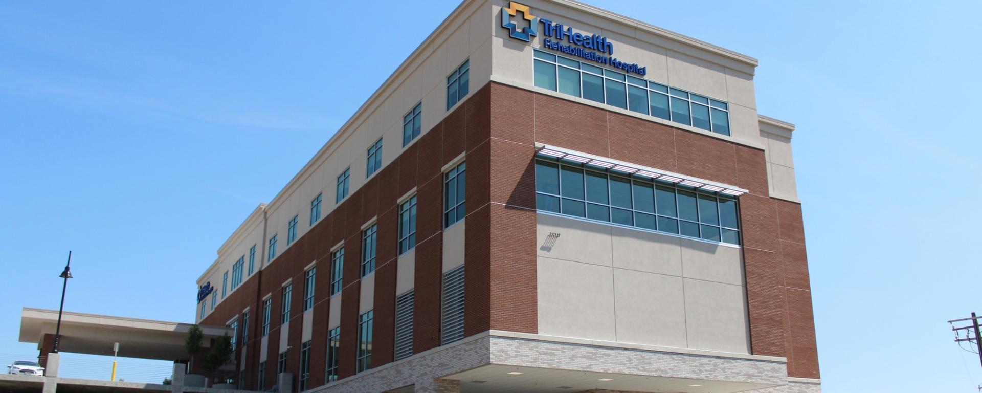 side profile of building and attached parking garage