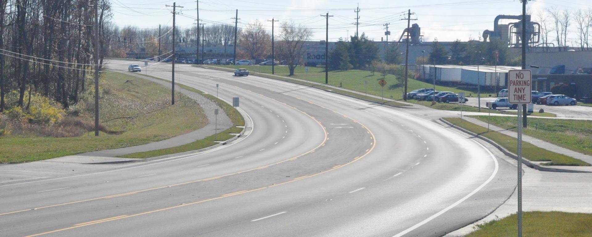 curve in the roadway