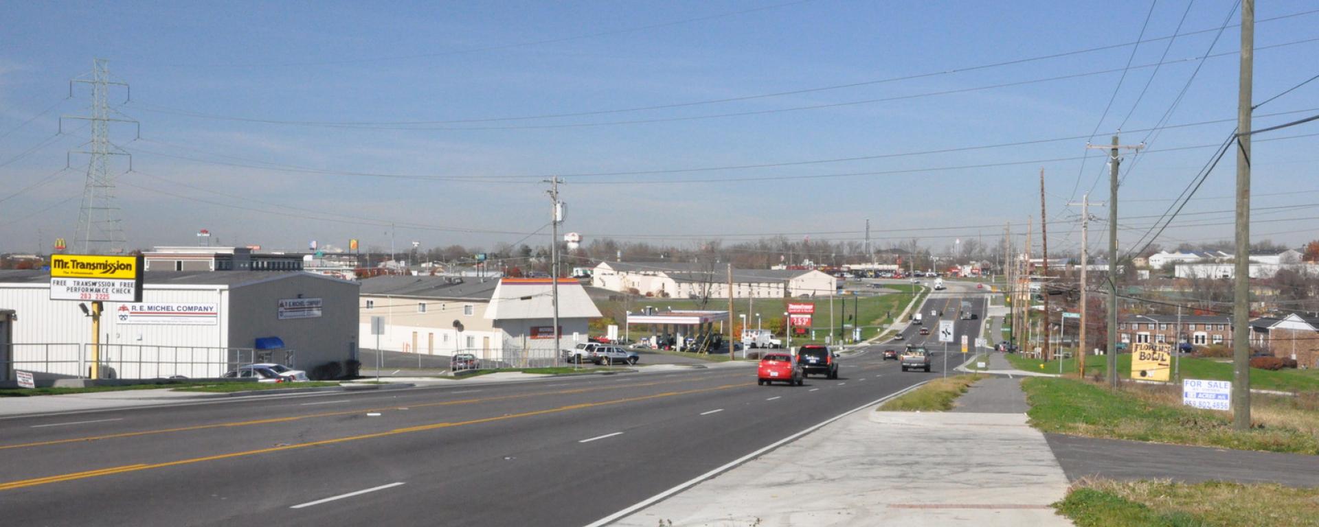 sidewalk alongside roadway