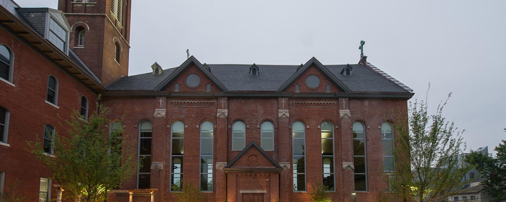 courtyard at night 