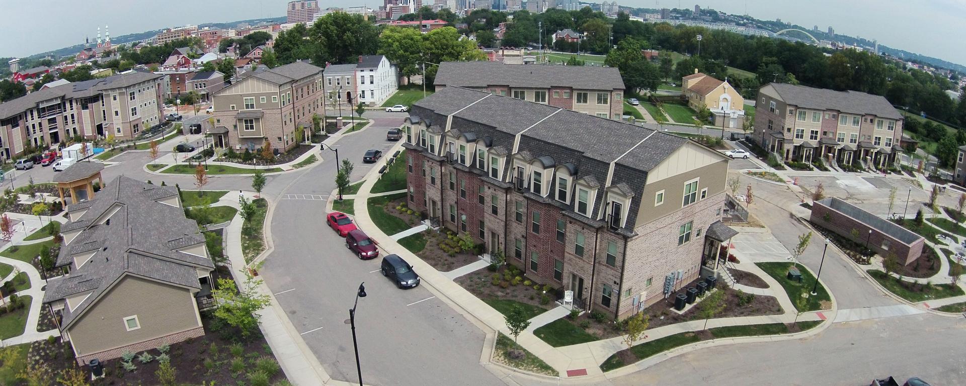 aerial image of housing development 