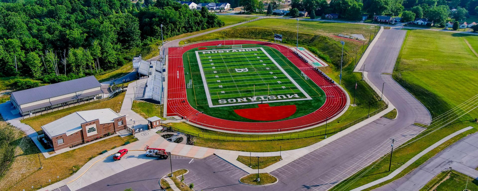 Aerial view of BBHS Athletic Complex 