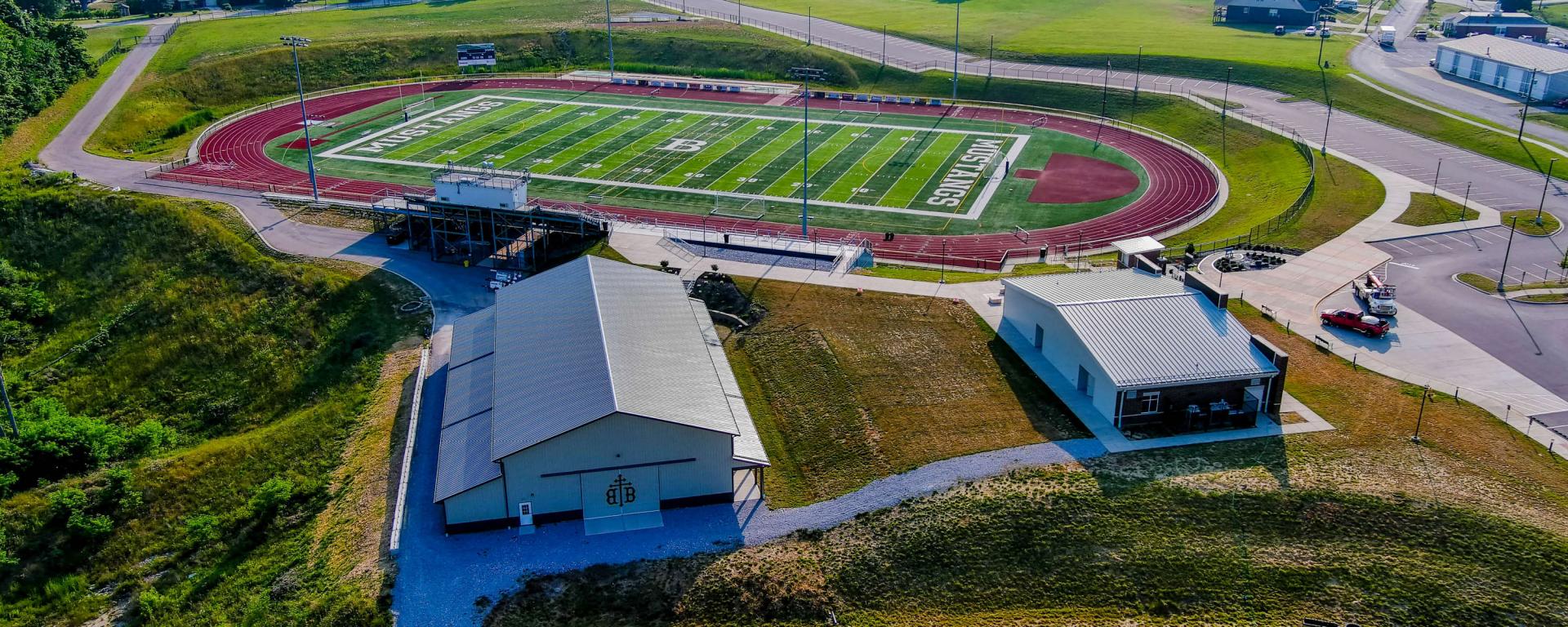 Aerial view of BBHS Athletic Complex 