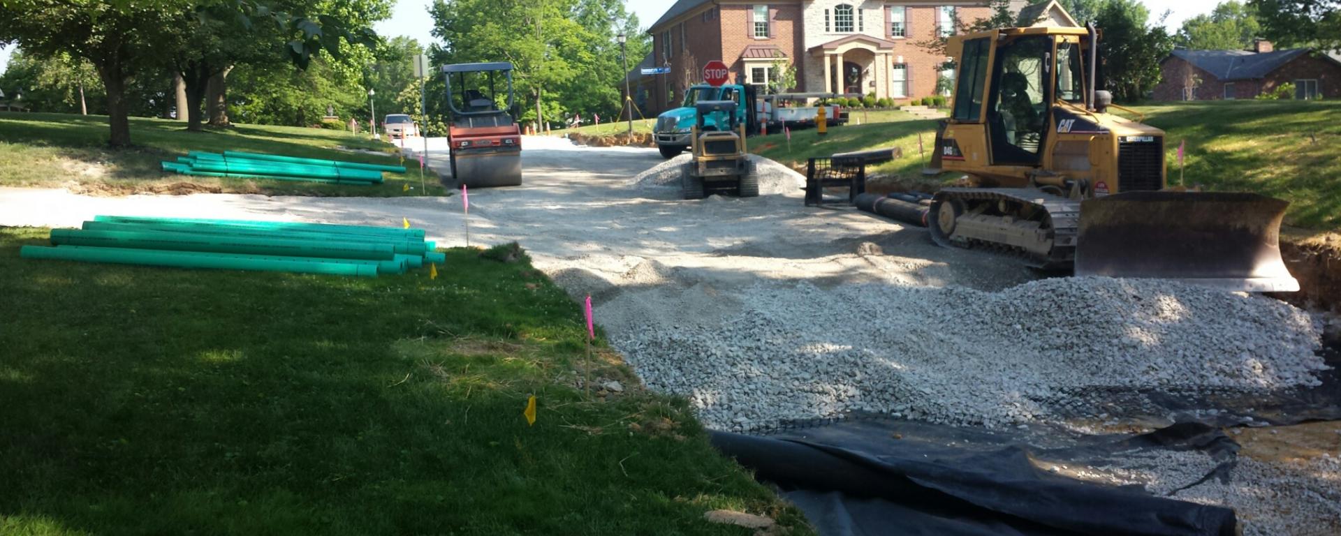 roadway under construction