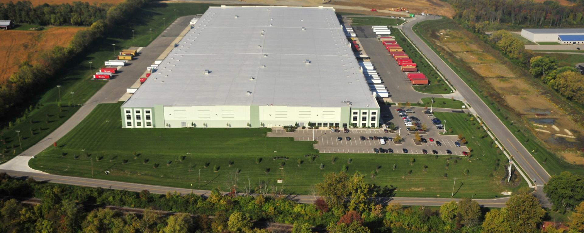 back aerial of loading docks