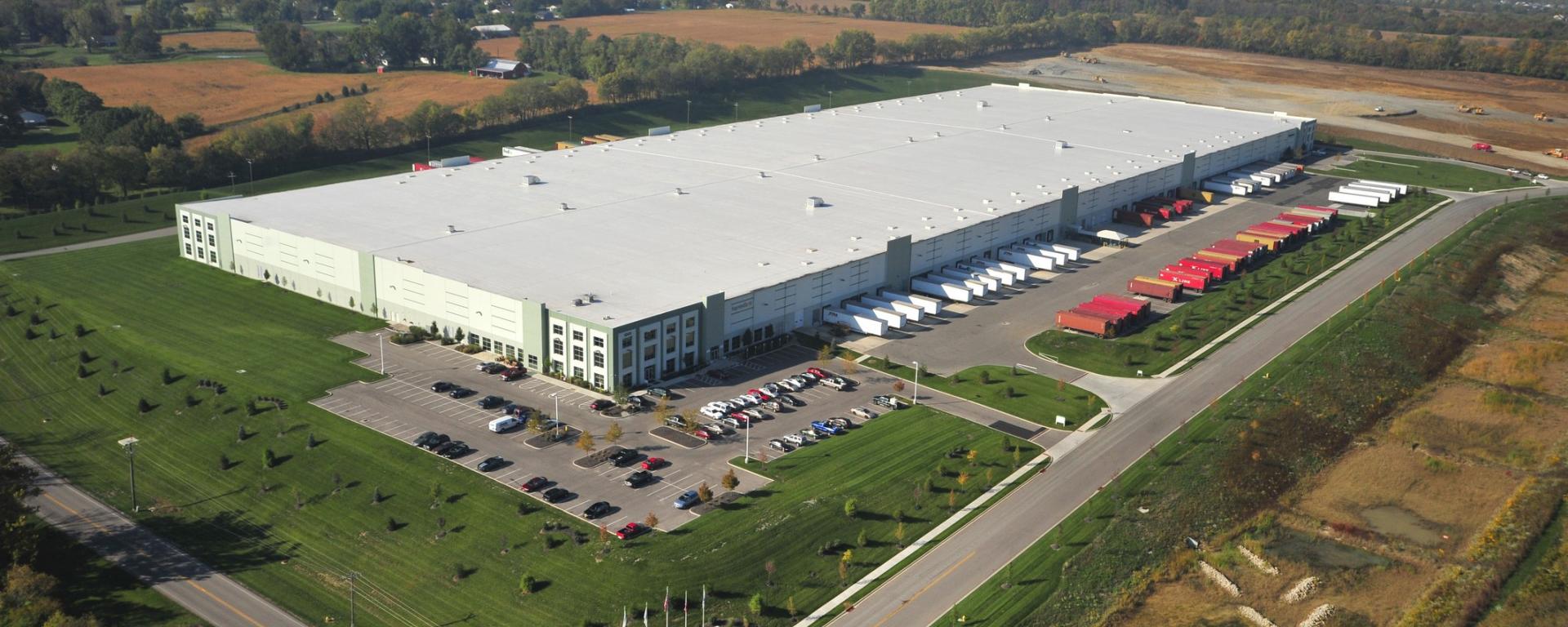 back aerial of loading docks