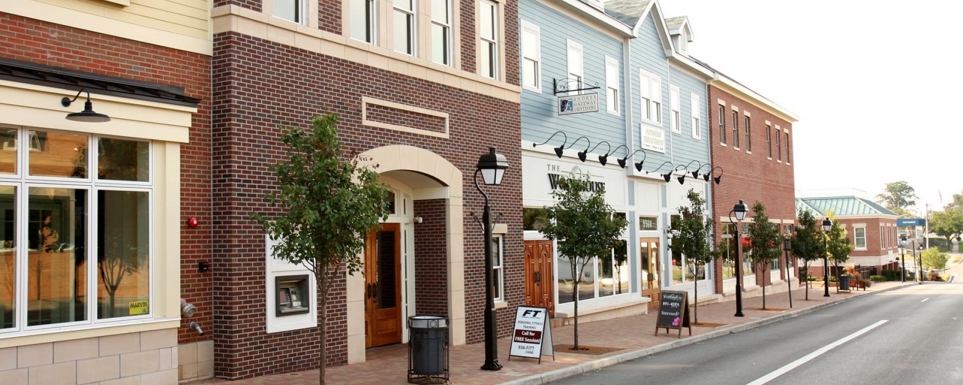 streetscape view of retail