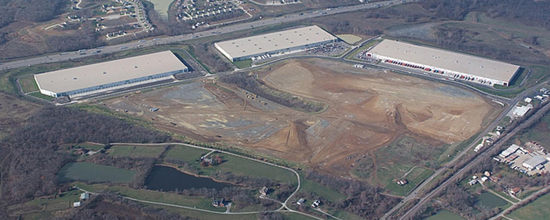 aerial of industrial park