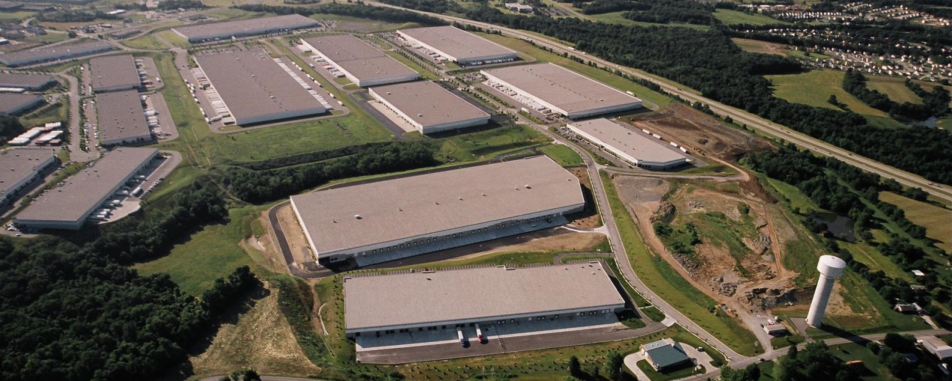 aerial of industrial park