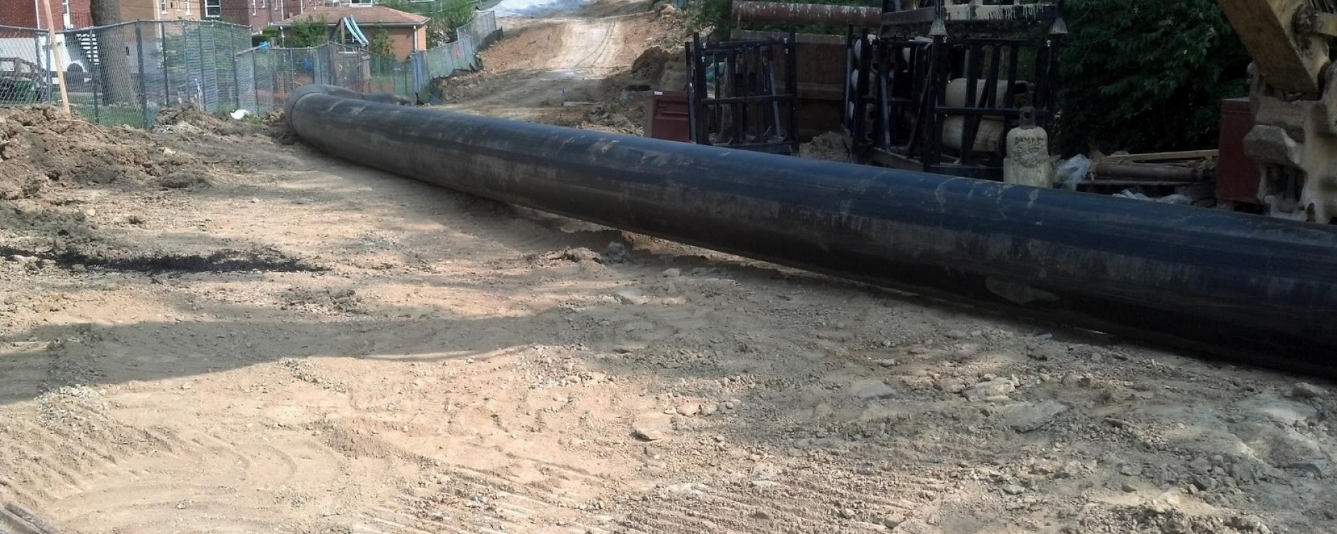 sewer piping before its laid in ground