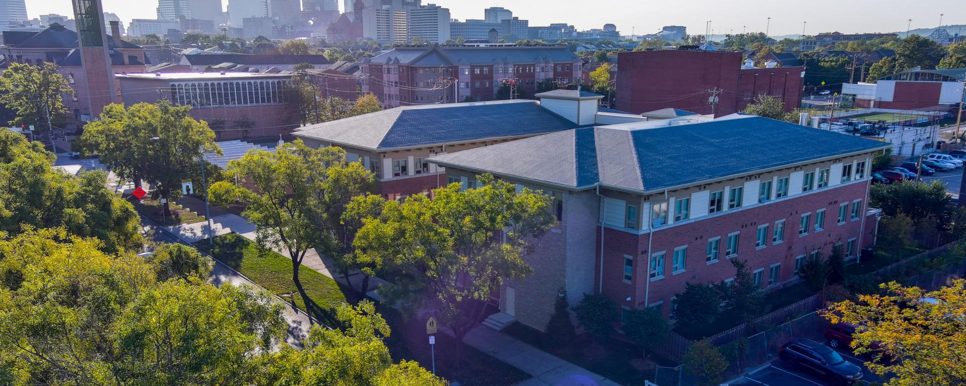 aerial photo of apartment building