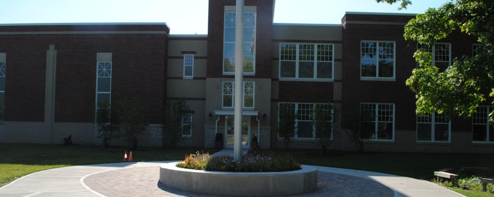 flagpole outside of school