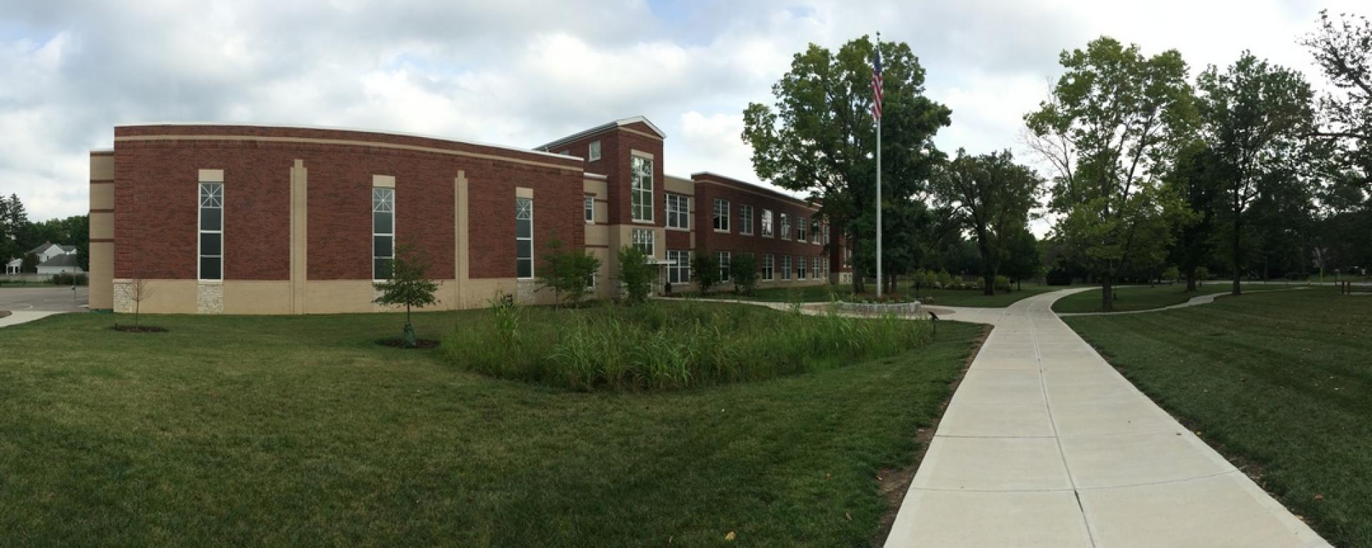 sidewalks outside of school