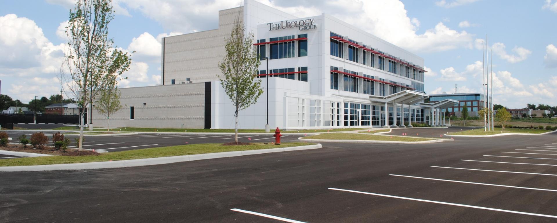 front parking and entrance of building