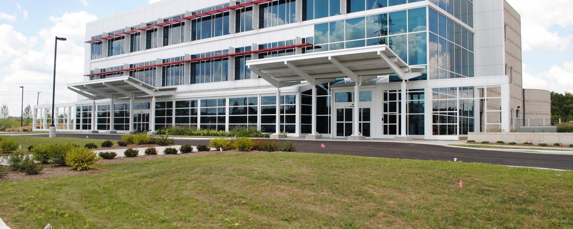 front entrance and drive of building