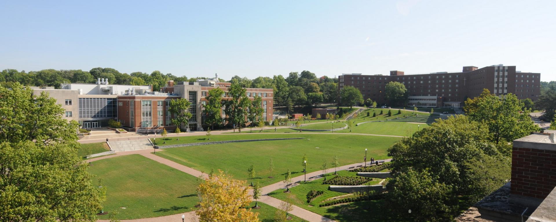 aerial of open lawn