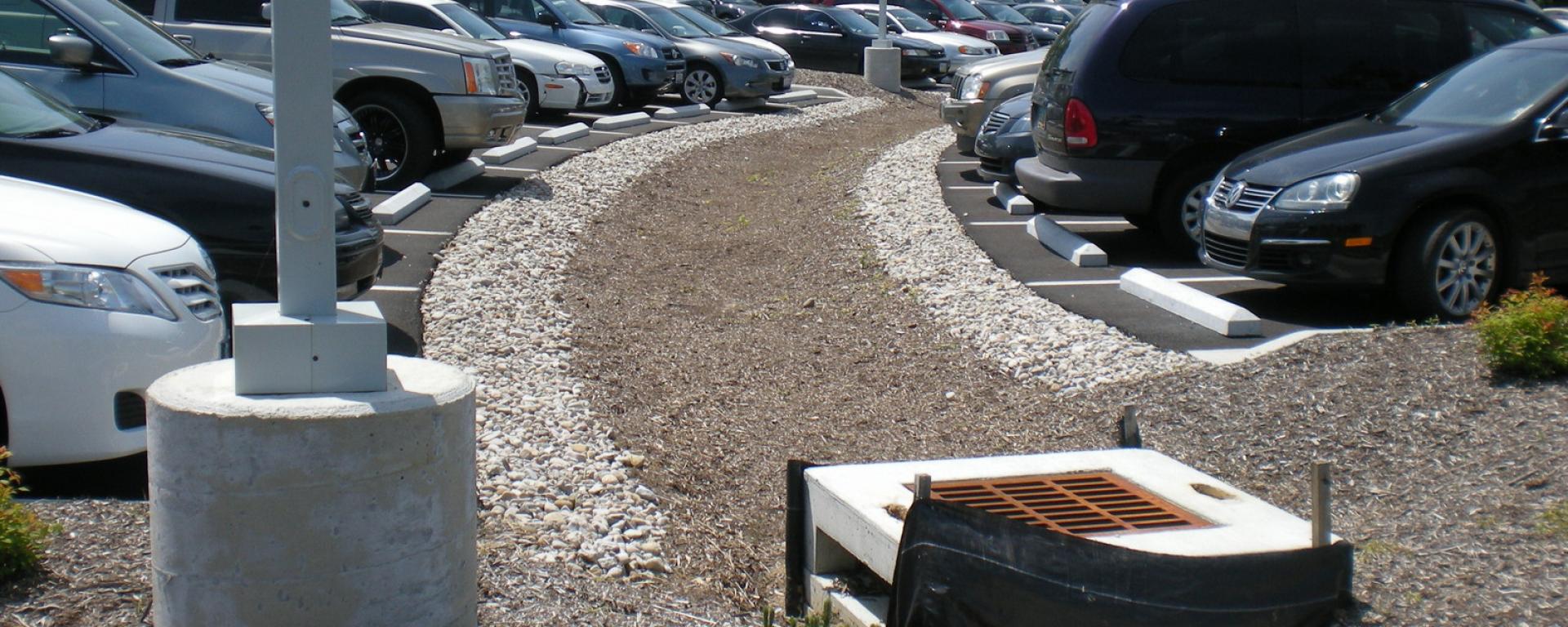 drainage in parking lot