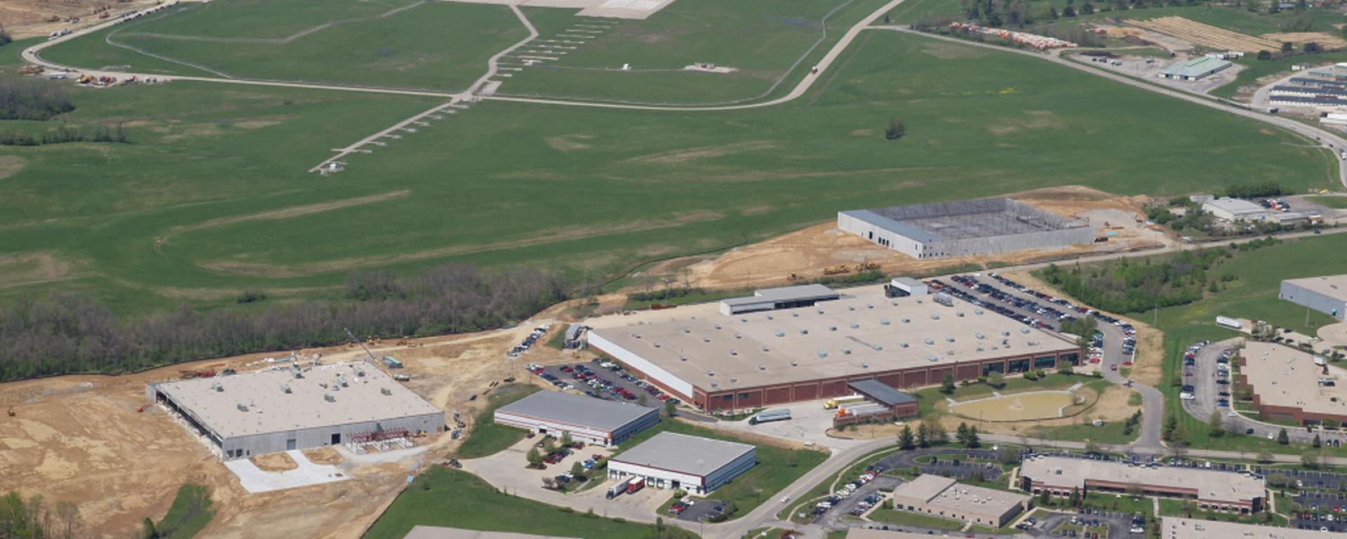 aerial of industrial park