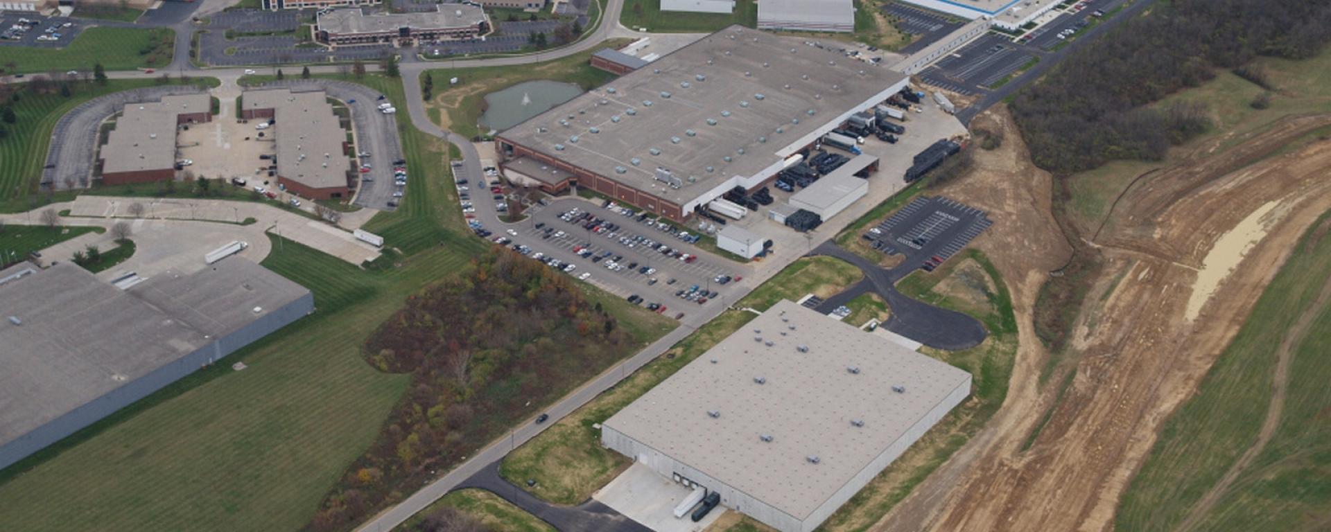 aerial of industrial park