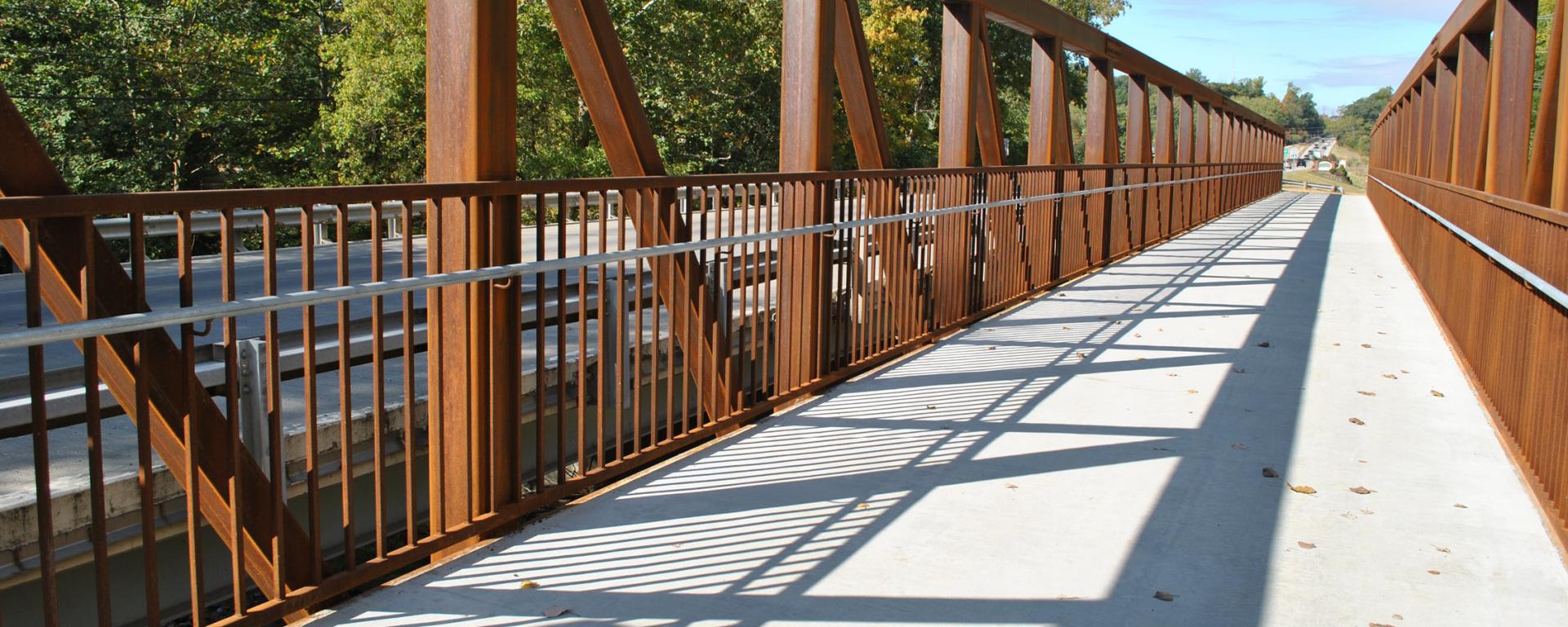 bridge adjacent to roadway