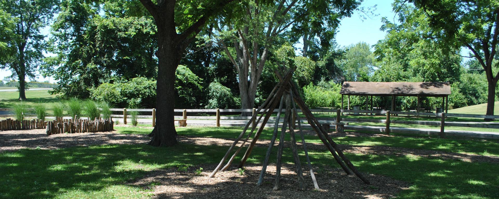 climbing structure at park