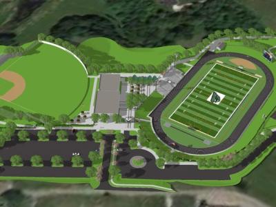 BBHS Athletic Football Field 3D model of athletics complex