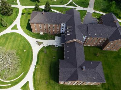 aerial of student housing