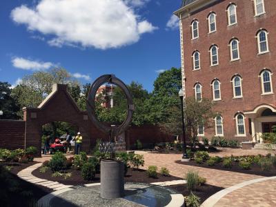 courtyard with landscaping