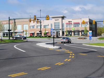 stoplight at traffic intersection
