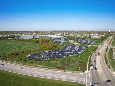 aerial of Luxottica campus