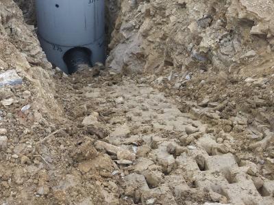 drainage system in ground